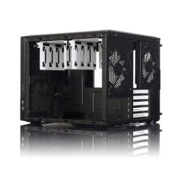 Fractal Design NODE 804 Cubo Negro PC con Ventiladores 120mm, Soporte para 2.5/3.5", Micro ATX - FD-CA-NODE-804-BL-W