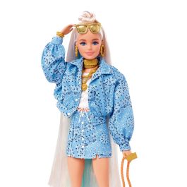 Barbie Muñeca Extra Conjunto Estampado Bandana HHN08