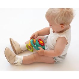 KioKids Dinosaurio Musical Interactivo 7 Melodías para Bebé +6 meses, Motricidad Fina, con Anilla para Cuna/Carrito, Multicolor