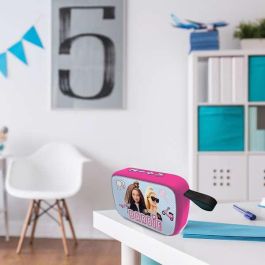 Lexibook Altavoz Portátil Bluetooth Barbie con Acabado de Tela, 12x4x8 cm