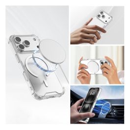 4smarts Funda Ibiza para Apple iPhone 17 Pro, Transparente, Compatible con MagSafe, Bumper Protector Resistente a Golpes hasta 1.2m