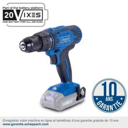 Scheppach C-DTB74/2-X Taladro Destornillador 20V IXES, 50 Nm, Portabrocas 13mm, Kit: 2 Baterías, Cargador, 74 Accesorios y Caja