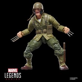 Hasbro Marvel Legends Series - Figura de Wolverine (WWII Logan) con 7 Accesorios, 15 cm, Licencia Marvel