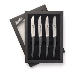 Berkel Set de Cuchillos de Carne de 4 Piezas, Color Negro