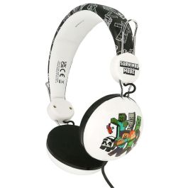 Minecraft Auriculares Gaming para Niños y Adultos, Diadema Ajustable, Conector Jack 3.5mm Universal, Compatible con Consolas y Tablets