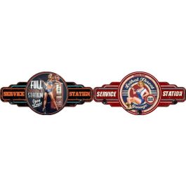 DKD Home Decor Perchero de Pared Vintage de Metal, Colores Negro y Rojo, 60 cm Ancho x 28 cm Alto x 4 cm Profundo (Pack de 4 Unidades)