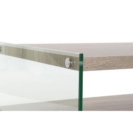 Mesa de Centro DKD Home Decor Multicolor Transparente Natural Madera Cristal Madera MDF 130 x 65 x 35,5 cm