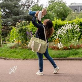 Bolso cambiador Badabulle Bowling - Gran capacidad 20L - Incluye cambiador y accesorios para cochecito, Oliva