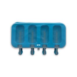 Inde Molde de Silicona Quttin para 4 Helados Mini, con medidas de 21.5 cm x 12 cm x 2 cm. (24 Unidades)