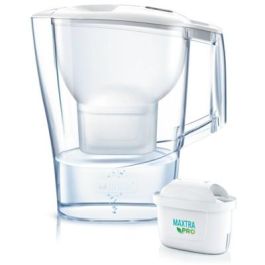 Brita Aluna - Jarra con filtro de agua, capacidad 2.4L, Transparente/Blanco, incluye 1 filtro