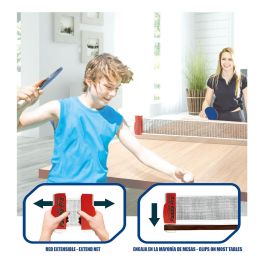 Tachan Set Red y Palas de Ping Pong de Madera para Interior/Exterior Incluye 2 Palas y 2 Pelotas