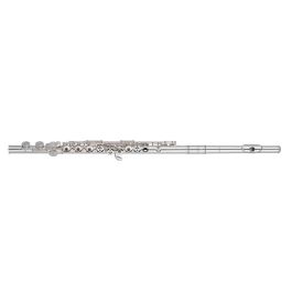 PEARLFLUTE B505Re-Hc Flauta Travesera Quantz Brezza, plateada, desalineada, platos abiertos, mecanismo de Mi, Pata de Do