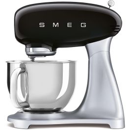 SMEG Robot de cocina 50s Style SMF02BLEU, Batidora Amasadora Multifunción, Negro