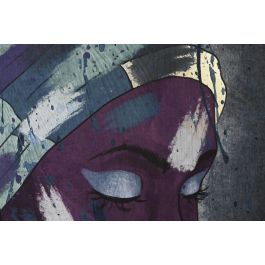 DKD Home Decor Cuadro Colonial Lila Turquesa 4.5 x 123 x 83 cm (2 Unidades)