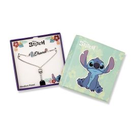 PEERS HARDY Pulsera Ohana Stitch Disney de Plata de Ley con Esmalte y Cierre Deslizante