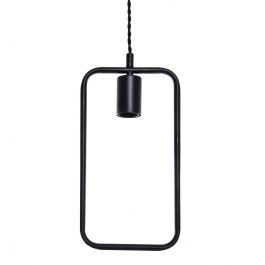 JD3972-01 BK Lámpara Colgante Amy de Hierro Negro E27 con Diseño Retro y Cable Regulable
