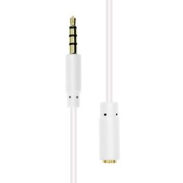 ProXtend Mini-Jack 4-Pin Slim Extension Cable White 1M