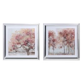 DKD Home Decor Cuadro Decorativo Tradicional Color Rosa con Diseño de Árboles para Decoración Mural de Craft y PS 69x69x2,5 cm - Set de 2 Unidades Precio: 120.50000017. SKU: S3038964