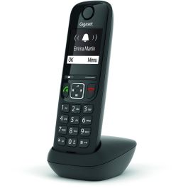 Gigaset AS690 HX Teléfono Inalámbrico DECT Analógico Negro con Manos Libres e Identificador de Llamadas