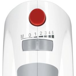 Batidora - BOSCH - MFQ3530 - 450 W - 5 velocidades - 2 batidores / 2 ganchos amasadores de acero inoxidable - Blanco / Gris Batidora - BOSCH - MFQ3530 - 450 W - 5 velocidades - 2 batidores / 2 ganchos amasadores de acero inoxidable - Blanco / Gris