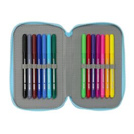 Plumier Triple Bluey Azul cielo 12,5 x 19,5 x 5,5 cm 36 Piezas