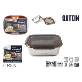 Quttin Fiambre Acero 1.8L para Microondas y Horno, 18 x 9 x 23 cm (12 Unidades) Precio: 100.88999965. SKU: S2211604