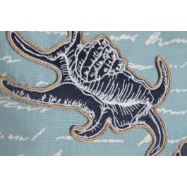 DKD Home Decor Cojin Mediterraneo Azul Natural 10 x 45 x 45 cm (2 Unidades)