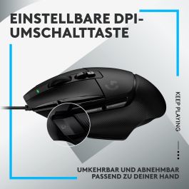 Logitech G502 X Ratón Gaming Cableado con Sensor HERO, 13 Botones Programables, RGB, 25600 DPI