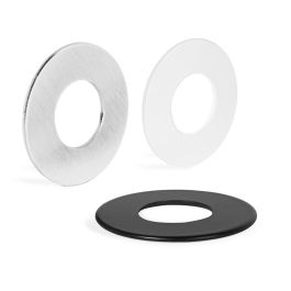 Arandela Redonda D30 G.1Mm Acabados Cromo Satinado, Negro, Blanco Acabado Cromo Cepillad Nuda Arandela Redonda D30 G.1Mm Acabados Cromo Satinado, Negro, Blanco Acabado Cromo Cepillad Nuda