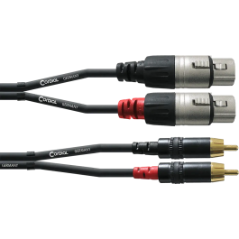Cordial Cable de Audio Doble XLR Hembra a RCA 3 Metros Precio: 18.49999976. SKU: B1FP2DRFAB