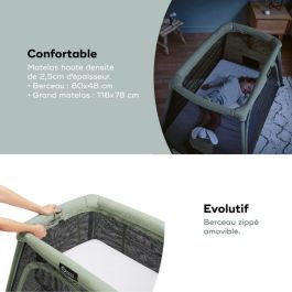 Cuna de viaje Babymoov Moov and Comfy 3 en 1 - Desde el nacimiento hasta los 4 años - Cuna grande Cama supletoria y zona de juegos Cuna de viaje Babymoov Moov and Comfy 3 en 1 - Desde el nacimiento hasta los 4 años - Cuna grande Cama supletoria y zona de juegos