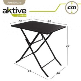 Mesa Plegable Aktive 70 x 70 x 50 cm Acero