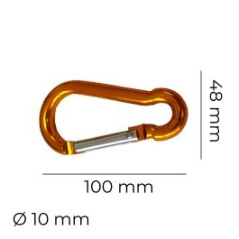 Edm Mosquetón Bombero Aluminio 10cm x ø10mm Colores Surtidos