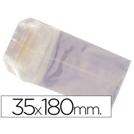 Blanca Bolsa Celofan 35x180 mm Paquete 100 Unidades Compostable Uso Alimentario