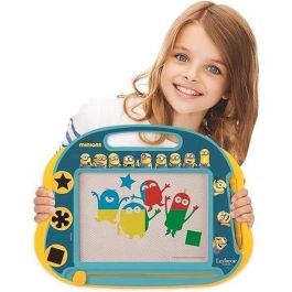 Lexibook LEX3380743082783 Pizarra Mágica Minions Formato A5 con accesorios magnéticos