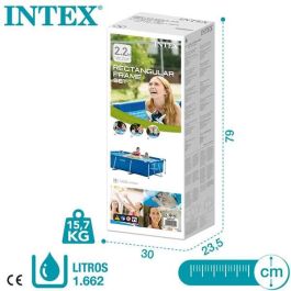 Intex Piscina Rectangular Desmontable 220x150x60 cm Capacidad 1662 Litros +6 Años