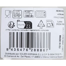 La Mediterranea Plato Pasta Risotto Colección Aelia Ø 28 cm (6 Unidades)