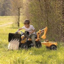 Smoby Pedal Tractor Max Builder + Trailer + Pelleter + Shovel - Orange