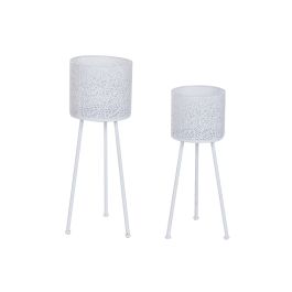 DKD Home Decor Macetero Terraza Y Jardin Blanco 23 x 66 x 23 cm Set de 2 Precio: 29.58999945. SKU: B1DCQHV5CL