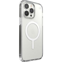 Speck Presidio Perfect Clear + Ms para iPhone 14 Pro Max, Funda Protectora Transparente con MagSafe y Protección contra Caídas de 4 Metros