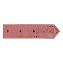 Gloria Collar Oasis 35 cm X 12 mm Rosa para Perro de Piel Nobuck Doble Capa Reforzado