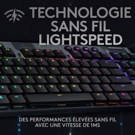 Logitech G915 TKL LIGHTSPEED RGB Teclado mecánico para juegos, inalámbrico, sin teclado numérico - GL Clicky