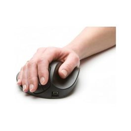 BakkerElkhuizen Ratón Ergonómico HandShoeMouse Inalámbrico RF para Diestros, Óptico 1000 DPI, Tamaño L, Negro