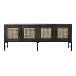 DKD Home Decor Buffet Balines Marron Mango Ratan 4 Puertas 155 x 40 x 61.5 cm
