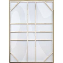 Lienzo Home ESPRIT Blanco Azul marino Moderno Urbano 140 x 3 x 180 cm (2 Unidades)