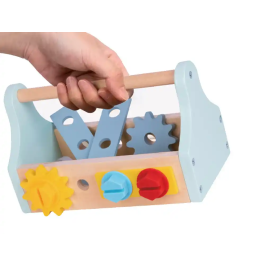 Imaginovo Maletín de Herramientas Infantil de Madera para +3 Años, 18 Piezas, 21.4x13.2x11cm