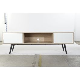 DKD Home Decor Mueble Tv Urban Blanco Natural 160 x 40 x 50 cm
