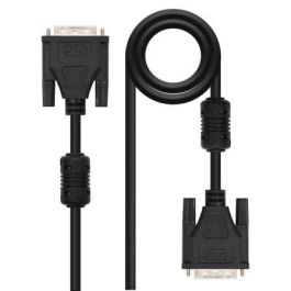 Nanocable 10.15.0802 Cable DVI Dual Link 24+1 Macho-Macho 1.8m Negro con Ferrita Soporta Full-HD 1080p, 10.2 Gb/s, 330MHz