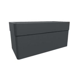Jardinera - CAREL - Gris antracita - 63 L - 78 x 39 x H.39 cm - EDA - Con ruedas - Para exterior o interior