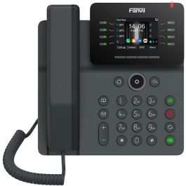 Fanvil V63 Teléfono IP de Escritorio Negro con Cable, 6 Líneas, Pantalla 2.8", PoE, Wi-Fi, Bluetooth, 1000 Entradas